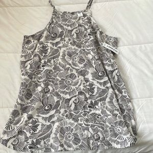 Black & white floral Old Navy tank